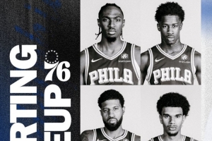 76人VS骑士首发出炉：马克西&乔治&恩比德出战 骑士米切尔领衔