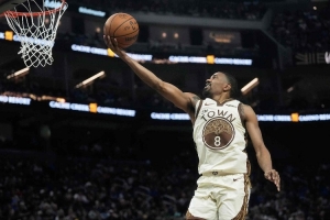 解说：梅尔顿1月份3场比赛20+ 他是勇士最近赢球的最大功臣之一