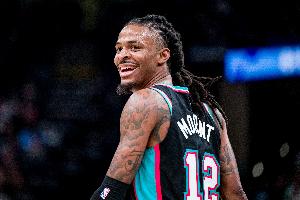 近乎完美！莫兰特半场7中5&三分3中3砍下20分10助！正负值+17！